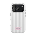 Soft Gray Stripe iPhone Case